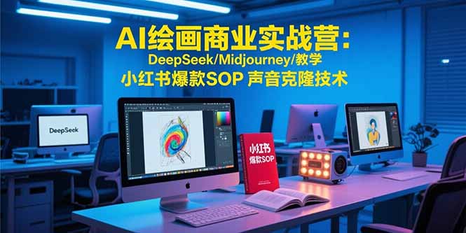 AI绘画商业实战营：DeepSeek/Midjourney/教学 小红书爆款SOP 声音克隆技术-zhangyuwc