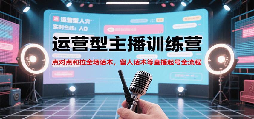 运营型主播训练营，点对点和拉全场话术，留人话术等直播起号全流程(更新7月)-zhangyuwc