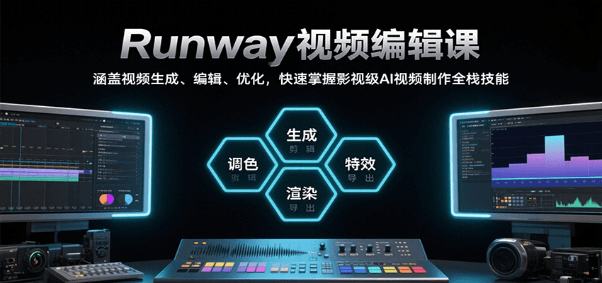 Runway视频编辑课，涵盖视频生成、编辑、优化，快速掌握影视级AI视频制作全栈技能-zhangyuwc