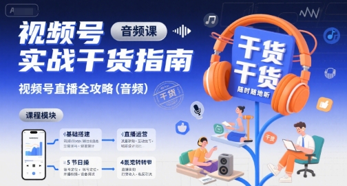 视频号实战干货指南，视频号直播全攻略(音频)-zhangyuwc