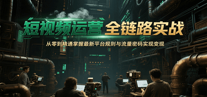 短视频运营全链路实战，从零到精通掌握最新平台规则与流量密码实现变现-zhangyuwc