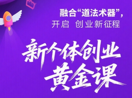 新个体创业黄金课：道法术器四维抢占2025红利-zhangyuwc