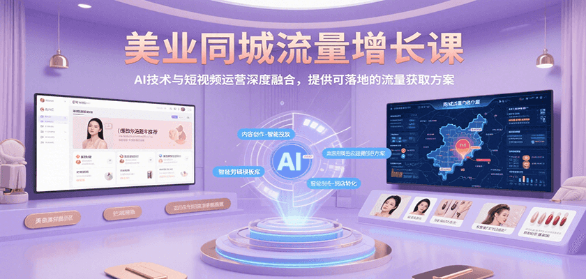 美业同城流量增长课，AI技术与短视频运营深度融合，提供可落地的流量获取方案-zhangyuwc