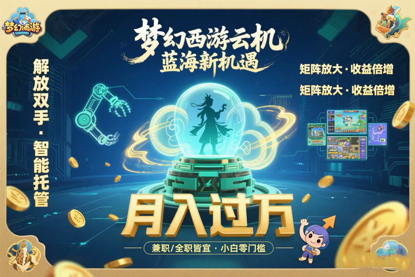 梦幻西游云机最新蓝海玩法  解放双手可矩阵放大 轻松月入过万 小白也可…-zhangyuwc