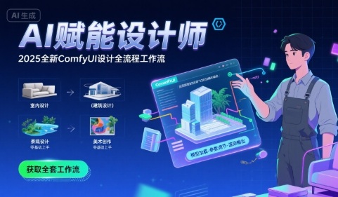 AI赋能设计师， 2025全新comfyui设计全流程工作流 ，室内-建筑-景观-美术，零基础直接上手-zhangyuwc