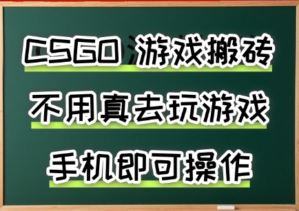 游戏搬砖，手机可做，不用电脑，最快当天见收益3张+，副业创业网创兼职【揭秘】-zhangyuwc