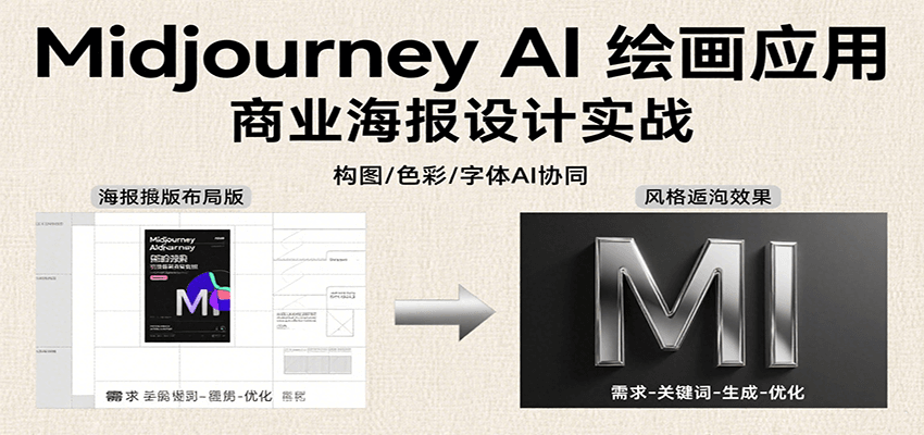 Midjourney AI绘画应用，关键词指令解析、漫画头像制作、海报设计、3D人物生成等-zhangyuwc