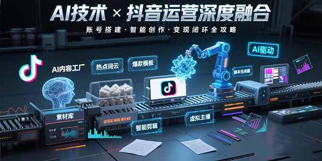 AI技术与抖音运营的深度融合应用：涵盖账号搭建、内容创作、收益变现等-zhangyuwc