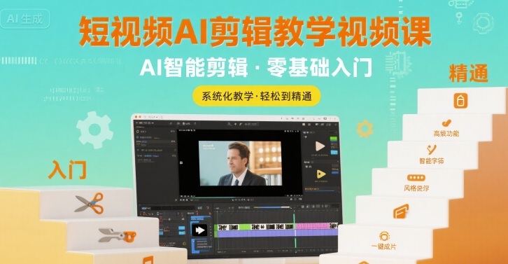 短视频AI剪辑教学视频课，入门到精通-zhangyuwc