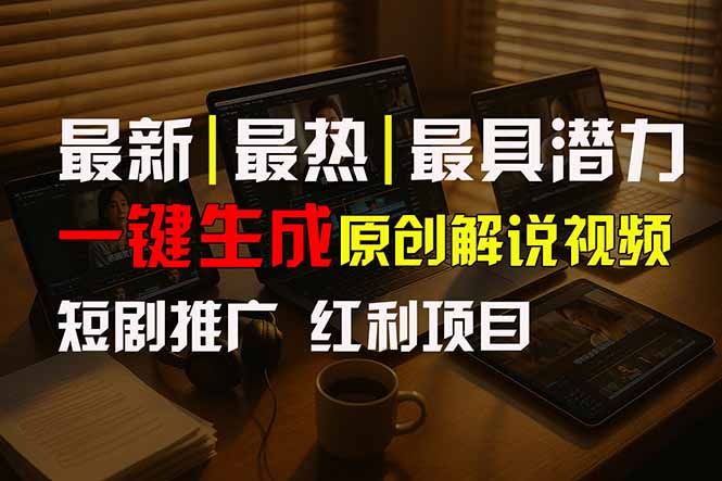 短剧推广新思路，AI一键生成原创解说视频，10分钟产出100条，30天赚了5.5w-zhangyuwc