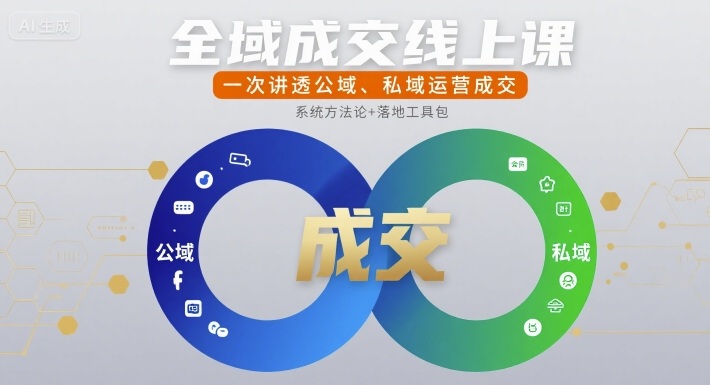 全域成交线上课，一次讲透公域、私域运营成交-zhangyuwc