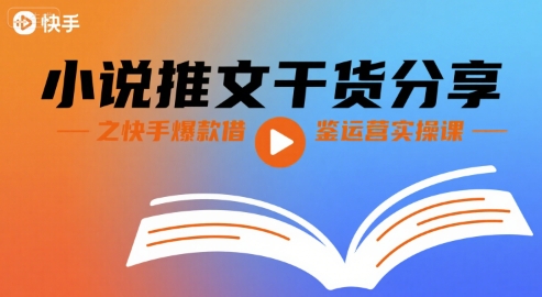 小说推文干货分享之快手爆款借鉴运营实操课-zhangyuwc