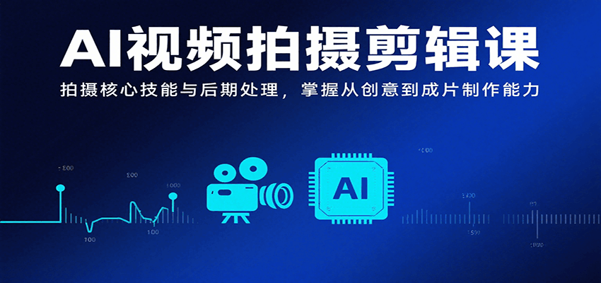 AI视频拍摄剪辑课，拍摄核心技能与后期处理，掌握从创意到成片制作能力-zhangyuwc