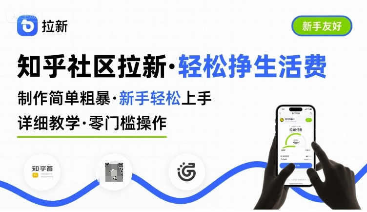 知乎社区拉新，制作简单粗暴，新手轻松上手，详细教学，轻松挣取生活费-zhangyuwc