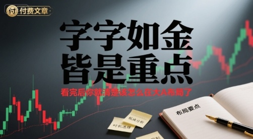 付费文章：字字如金 皆是重点， 看完后 你就清楚该怎么在大A布局了-zhangyuwc