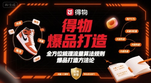 得物爆品打造，全方位梳理得物流量算法规则爆品打造规则-zhangyuwc