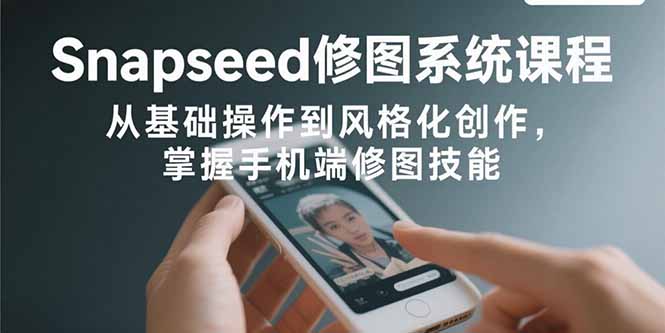 Snapseed修图系统课程：从基础操作到风格化创作，掌握手机端修图技能-zhangyuwc
