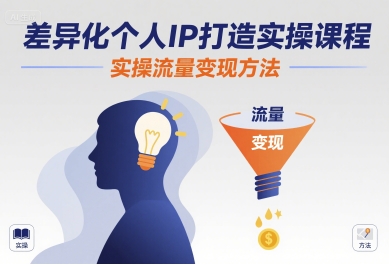 差异化个人IP打造实操课程，实操流量变现方法-zhangyuwc