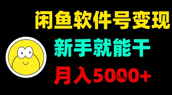 闲鱼软件号变现，新手就能干，月入5k+-zhangyuwc