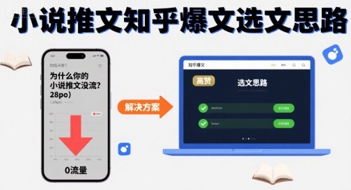为什么你的小说推文没流量？小说推文知乎爆文选文思路-zhangyuwc
