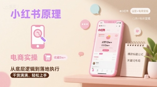 小红书原理以及详细实操流程，小红书电商教程-zhangyuwc