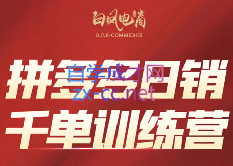 白凤电商·拼多多日销千单训练营(更新8月)-zhangyuwc