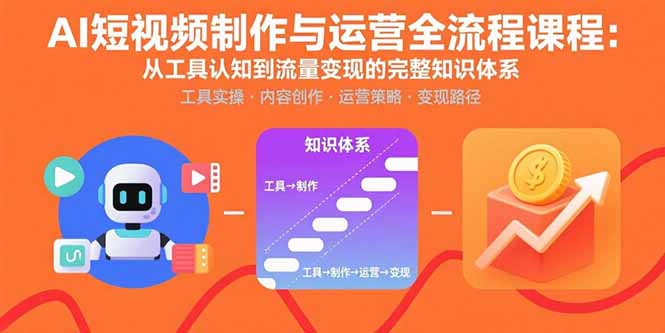 AI短视频制作与运营全流程课程：从工具认知到流量变现的完整知识体系-zhangyuwc