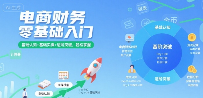 电商财务零基础入门，基础认知+基础实操+进阶突破，轻松掌握-zhangyuwc