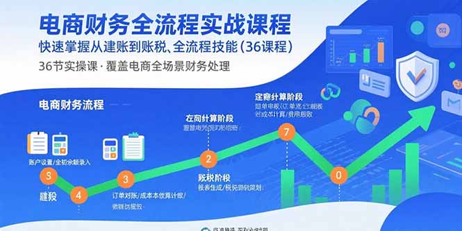 电商财务全流程实战课程：快速掌握从建账到报税的全流程技能(36节课-zhangyuwc