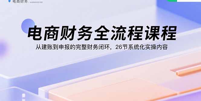电商财务全流程课程：从建账到申报的完整财务闭环，26节系统化实操内容-zhangyuwc