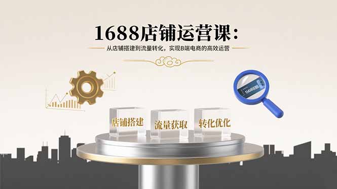 1688店铺运营课：从店铺搭建到流量转化，实现B端电商的高效运营-zhangyuwc