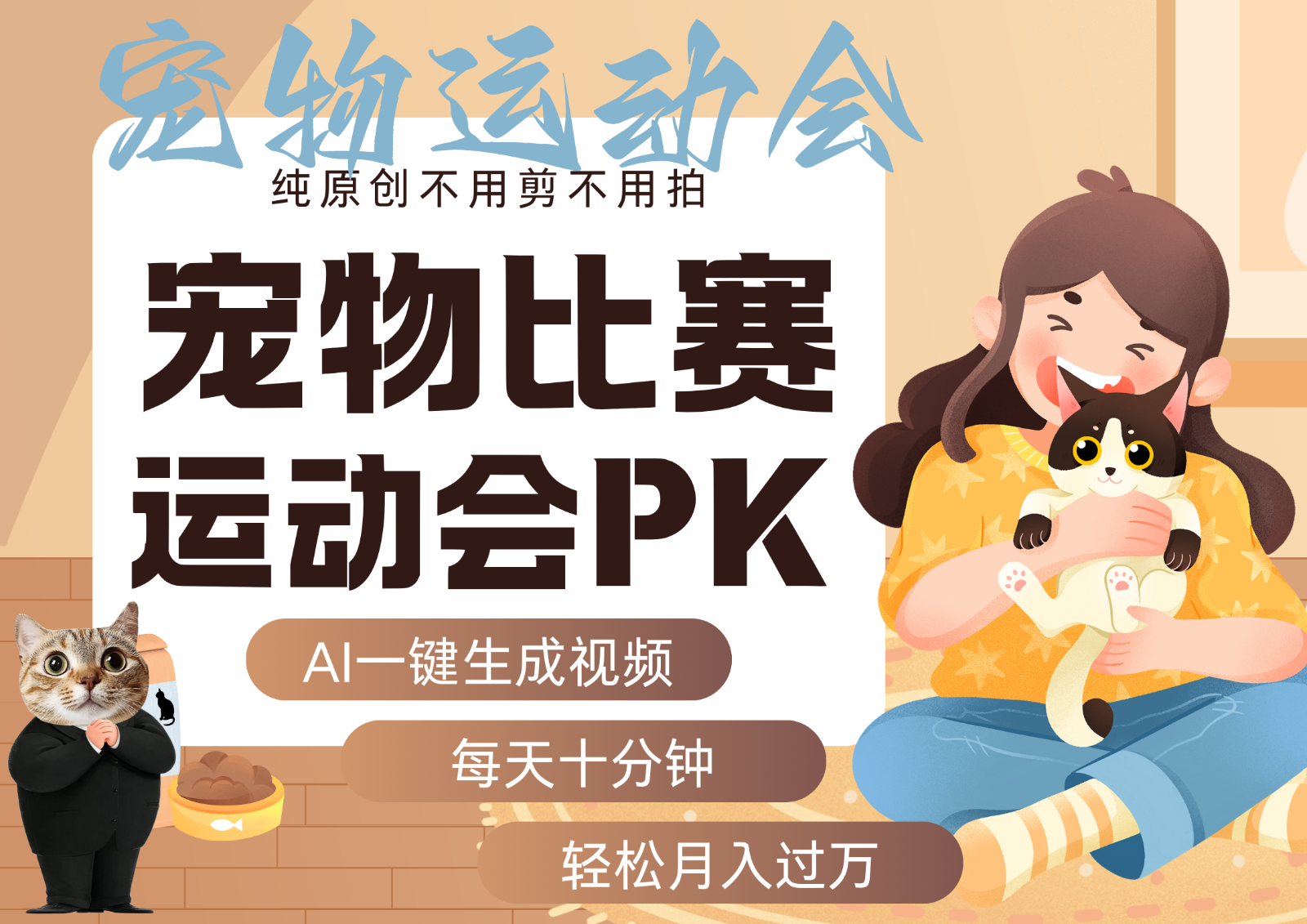 AI萌宠运动员跳水 射击 篮球 足球比赛 每天十分钟 附详细提示词文案库 代替做…-zhangyuwc