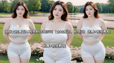 微胖女孩舞蹈AI视频制作提示词(含绘图词、视频词) 跳舞+视频教程-zhangyuwc